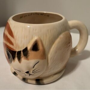 Natural Life Ceramic Cat Large Coffee/Tea Cup/Mug All You Need is Love and a Cat